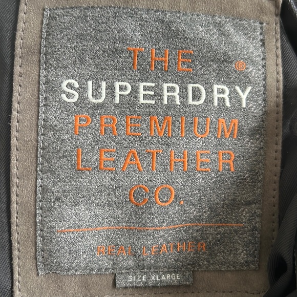 Superdry Grey Suede Cascade Jacket Size XL NWT - Picture 5 of 5